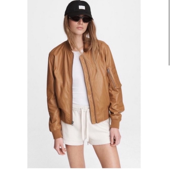 Rag & Bone Manston Leather Bomber Jacket. - Picture 2 of 14